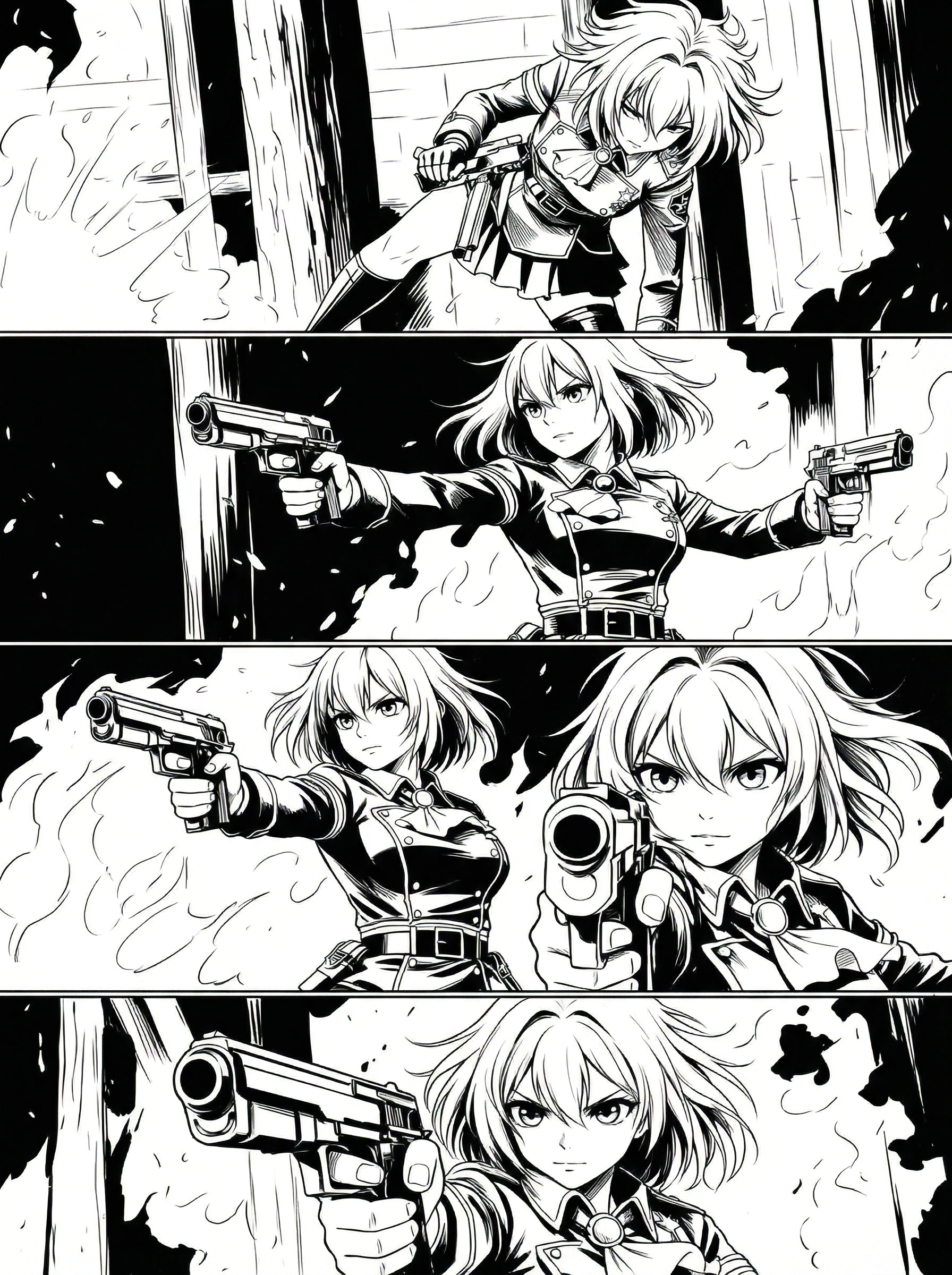 Manga en noir et blanc en un c